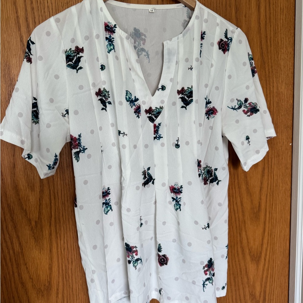 Elegant White Floral Top